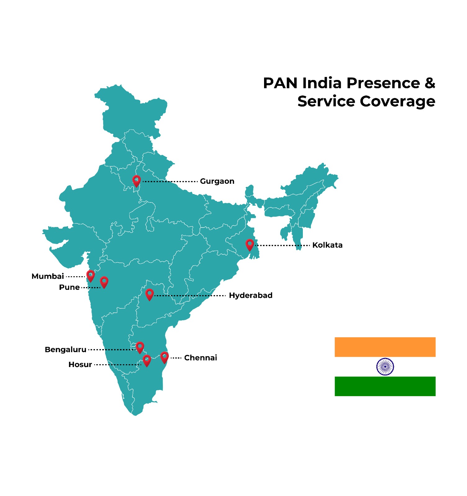 Pan India presence map