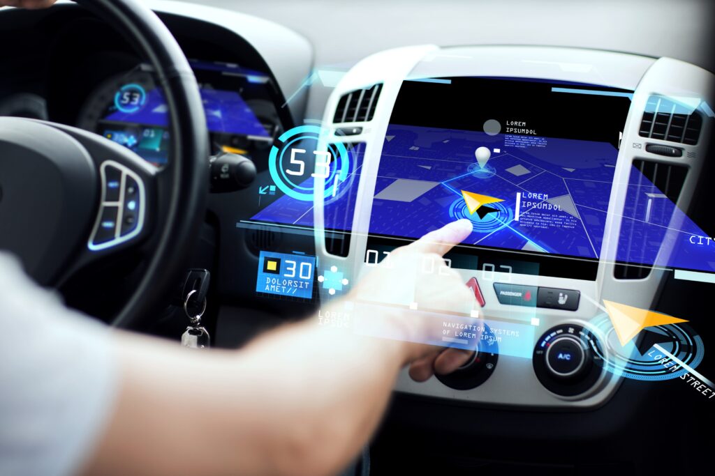 Modern car dashboard technology