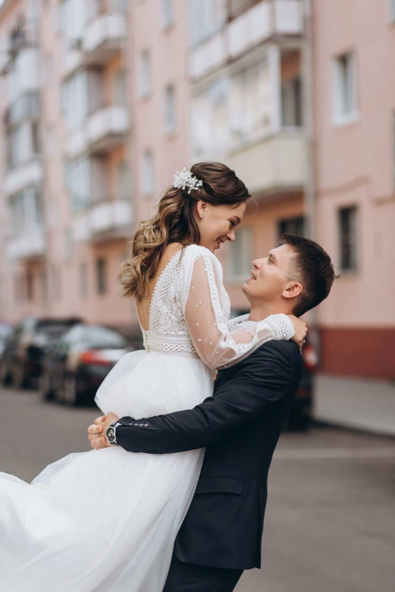 Wedding couple entrance in style